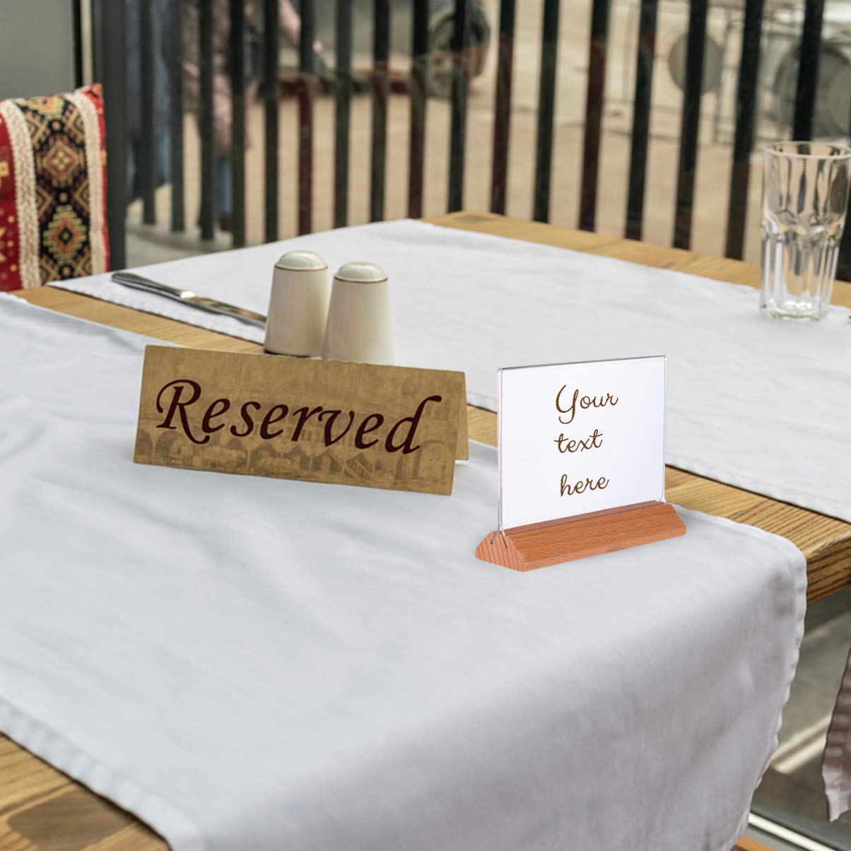 Hemobllo Acrylic Sign Holder Menu Holder with Easy Bottom Loading