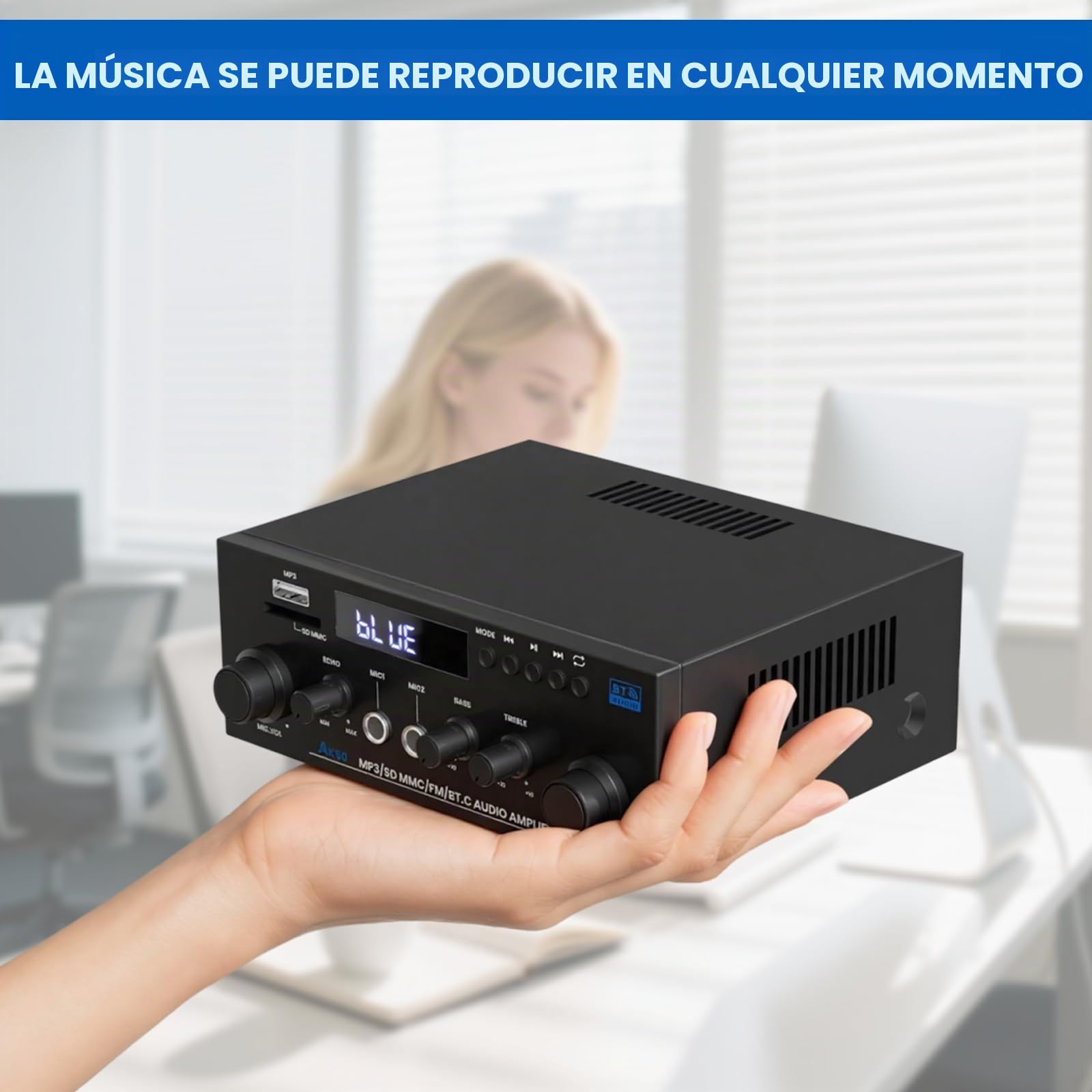 HiFi Audio Amplificador, AK50 Bluetooth 5.3 Amplificador