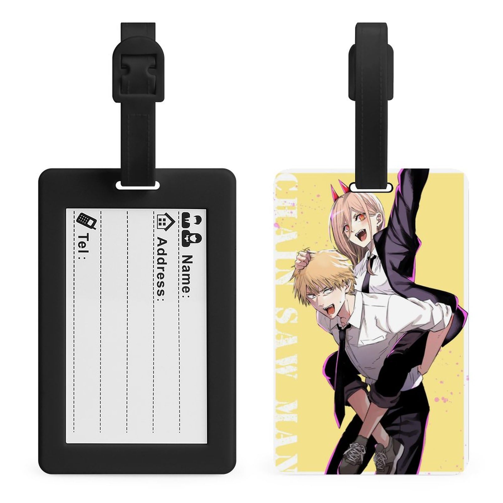 Amazon.co.jp: チェンソーマン ネームタグ アニメ 荷物タグ 便利グッズ