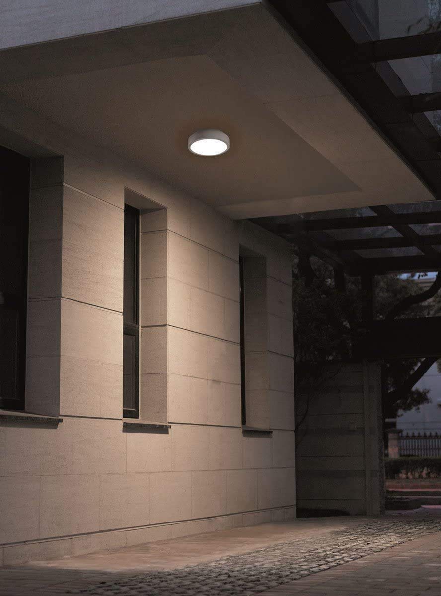 LEDUNI ® Downlight Plafón Superficie LED Redonda 6W 480-520LM Color Blanco Neutro 4000K Angulo 120 IP40 OPAL Aluminio 120 * 40Hmm Pack 10 Unidades