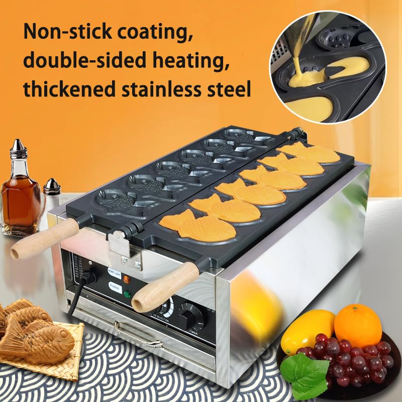 Macchina per waffle per forme creative, design in acciaio inossidabile, rivestimento antiaderente, facile da pulire, per cucina domestica e panetteria, perfetta per fare cialde di pesce e scarpe