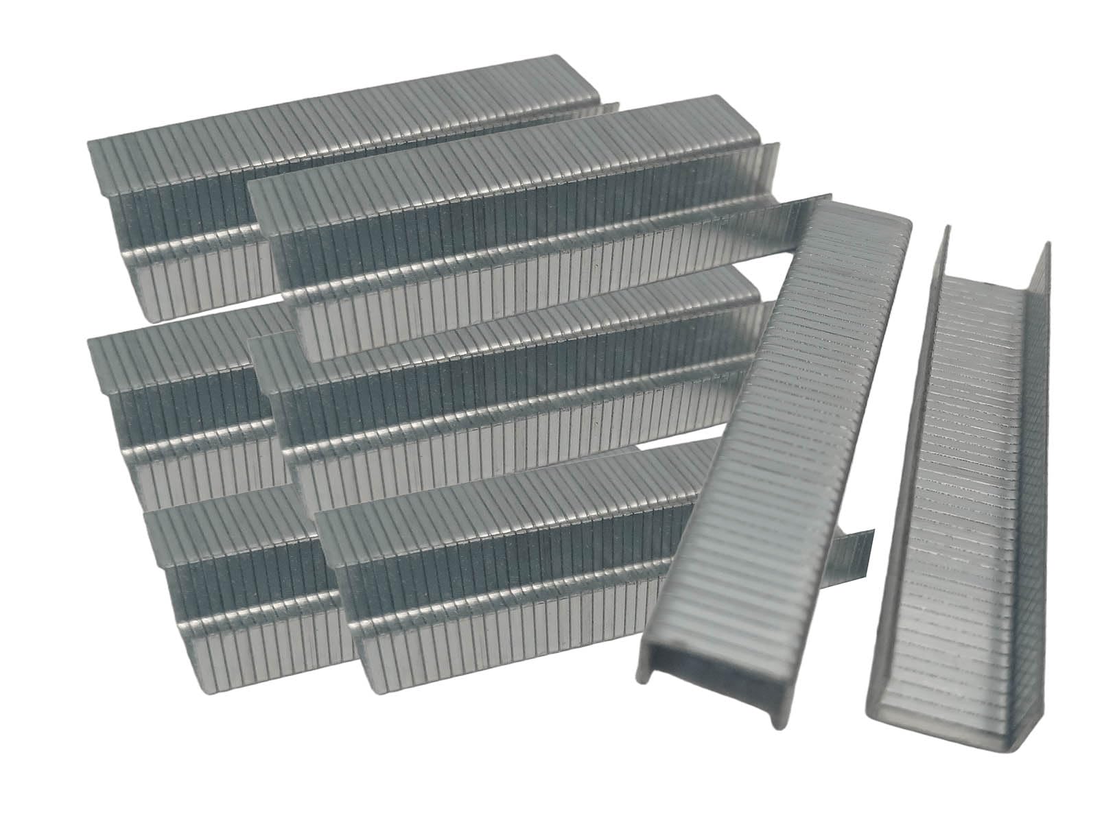 TOPZONE Heavy Duty Staples, 1.2x8mm, Silver Metal, 1000 Pieces