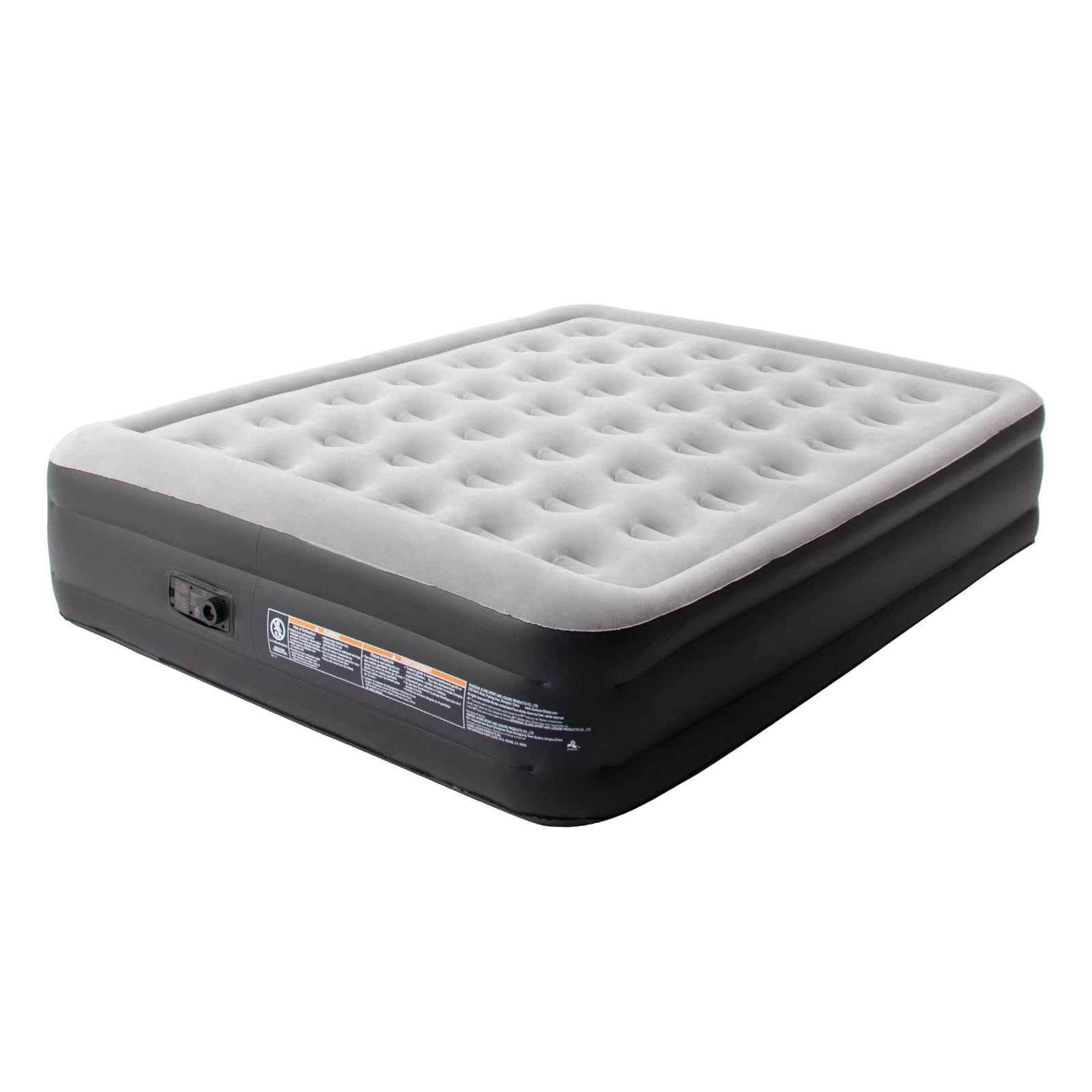 dimar garden air mattress queen with built-in pump, 18.5” blow up mattress, inflatable air bed for home