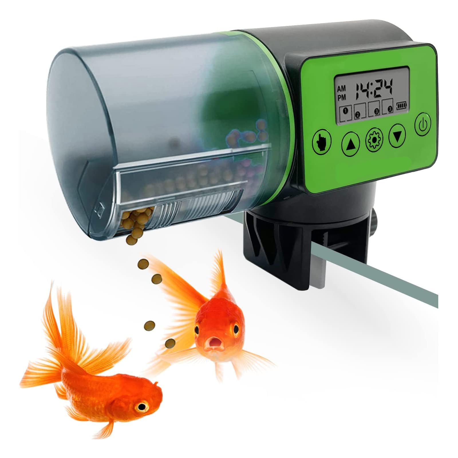 Smart Aquarium Mini Alimentatore Automatico per Pesci Alimentatori Automatici per Acquari per Pesci con Timer Dispenser per Alimenti per Animali Domestici