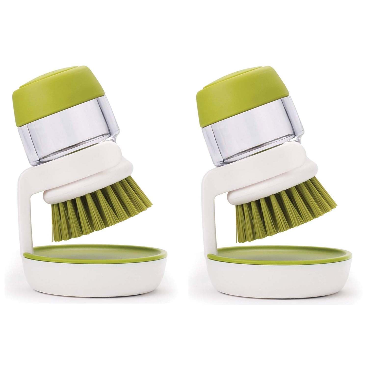 AARAMBH Outlet Soap Dispensing Cleaning Brush with Storage Stand - Compact and Durable Palm Brush for Kitchen, and Dishwashing - Easy-to-Fill, Multicolor, Plastic (Pack of 2) (B0D25NZRP9) Amazon Price History, Amazon Price Tracker