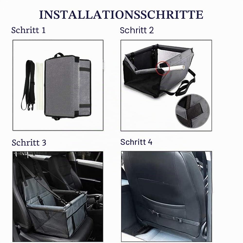 MENGQI Hundeautositz - Wasserdicht Atmungsaktiv Haustier-Auto-Matte, Sicherheit Booster, Waschbar Mattiertes Oxford-Tuch Tragetasche