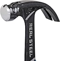 Vista 5 de Real Steel Martillo de encuadre de garra curva forjada de una pieza de 15 onzas con agarre de cojín 0516