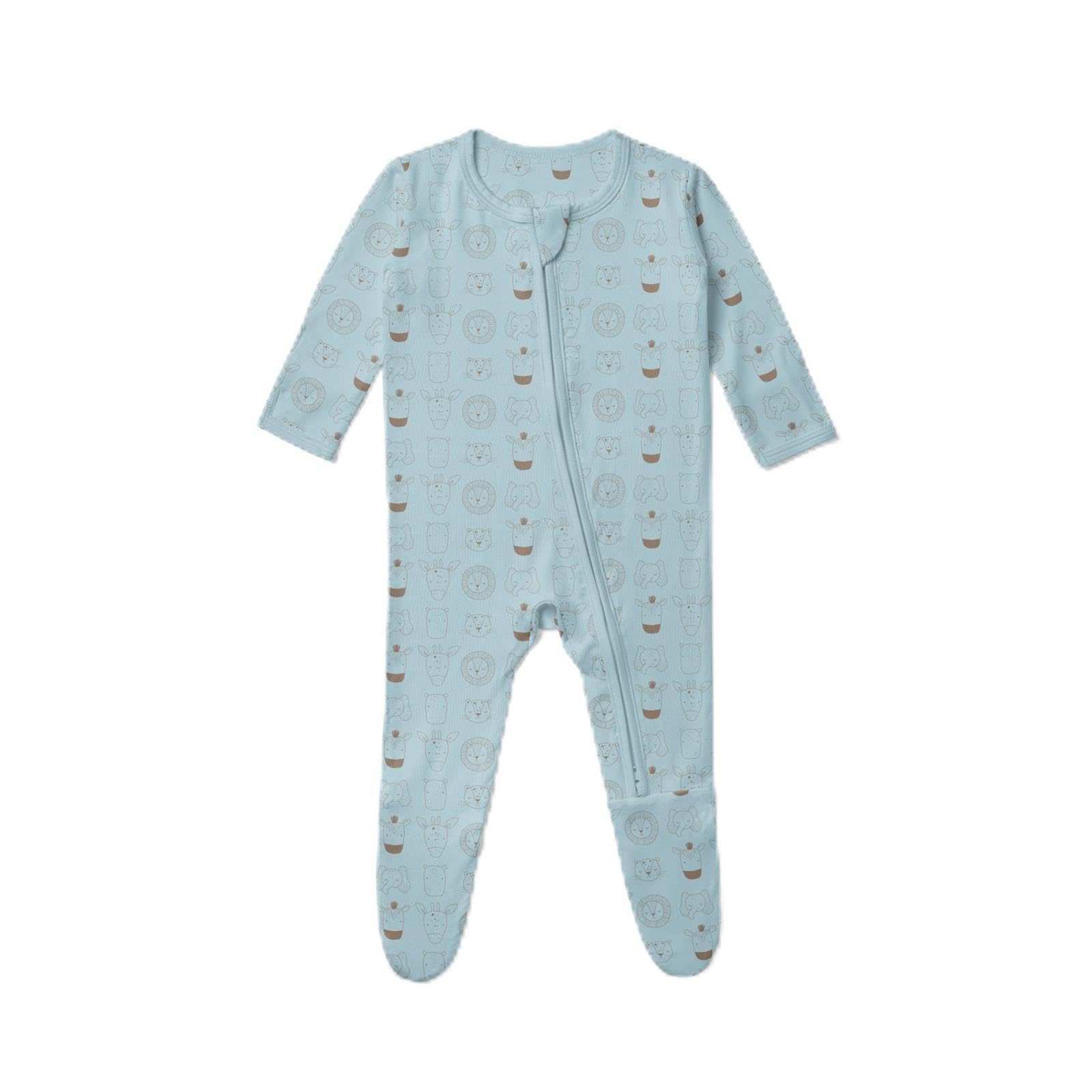 KicKee Baby &amp; Toddler Zipper Footie – Ultra-Soft Viscose from Bamboo Pajamas with Flip Paws &amp; Grips
