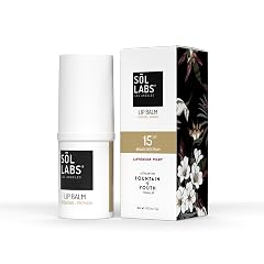 SOL LABS Mineral Lip Moisturizer SPF 15 - Hydrating Lavender Mint Lip Balm with Zinc Oxide - Non-Waxy