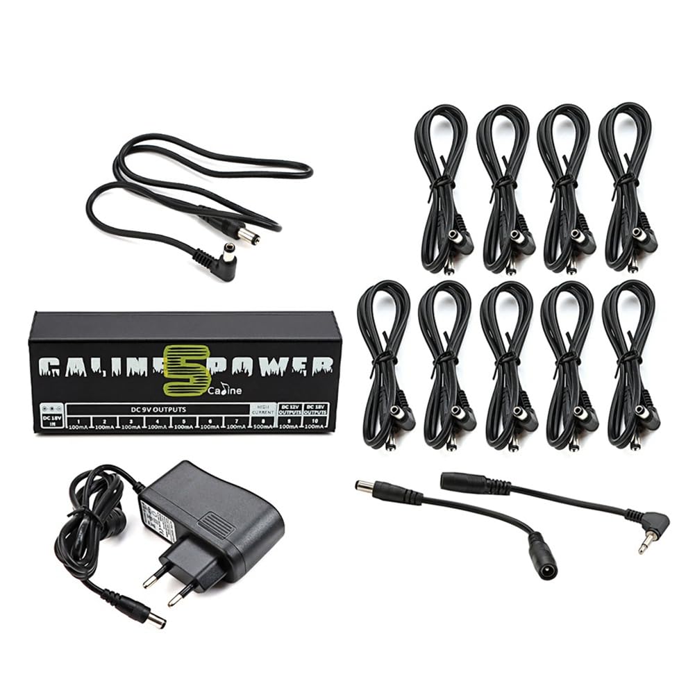 Alimentatore per Pedali Effetti per Chitarra CP-05 con Uscite DC 9V/12V/18V (Spina EU)