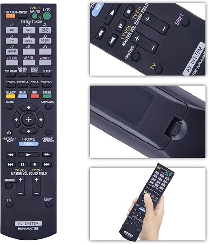 Miniatura 7 de RM-AAU072 RMAAU072 - Control remoto de repuesto compatible con receptor AV Sony Sistema de cine en casa RM-AAU071 HT-CT150 HT-CT150HP HT-SS370