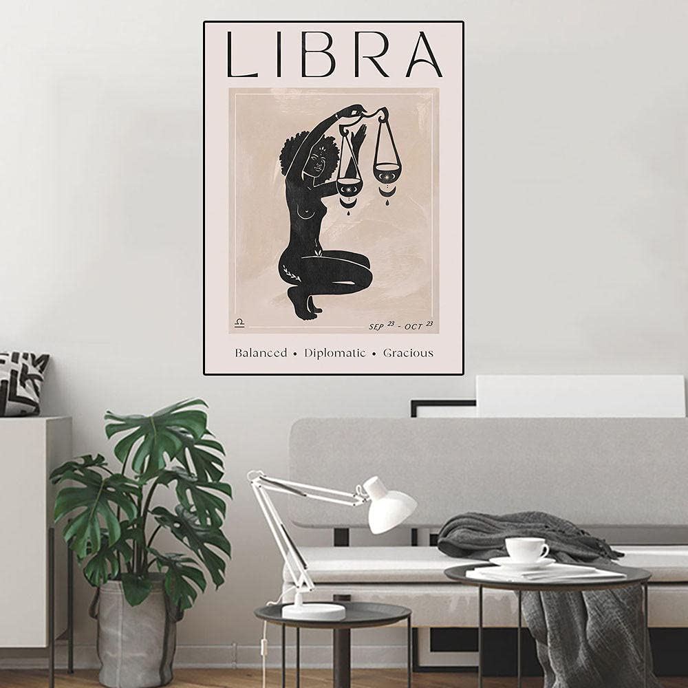 Amazon.co.jp: てんびん座 ポスター 干支 占星術 看板 キャンバス