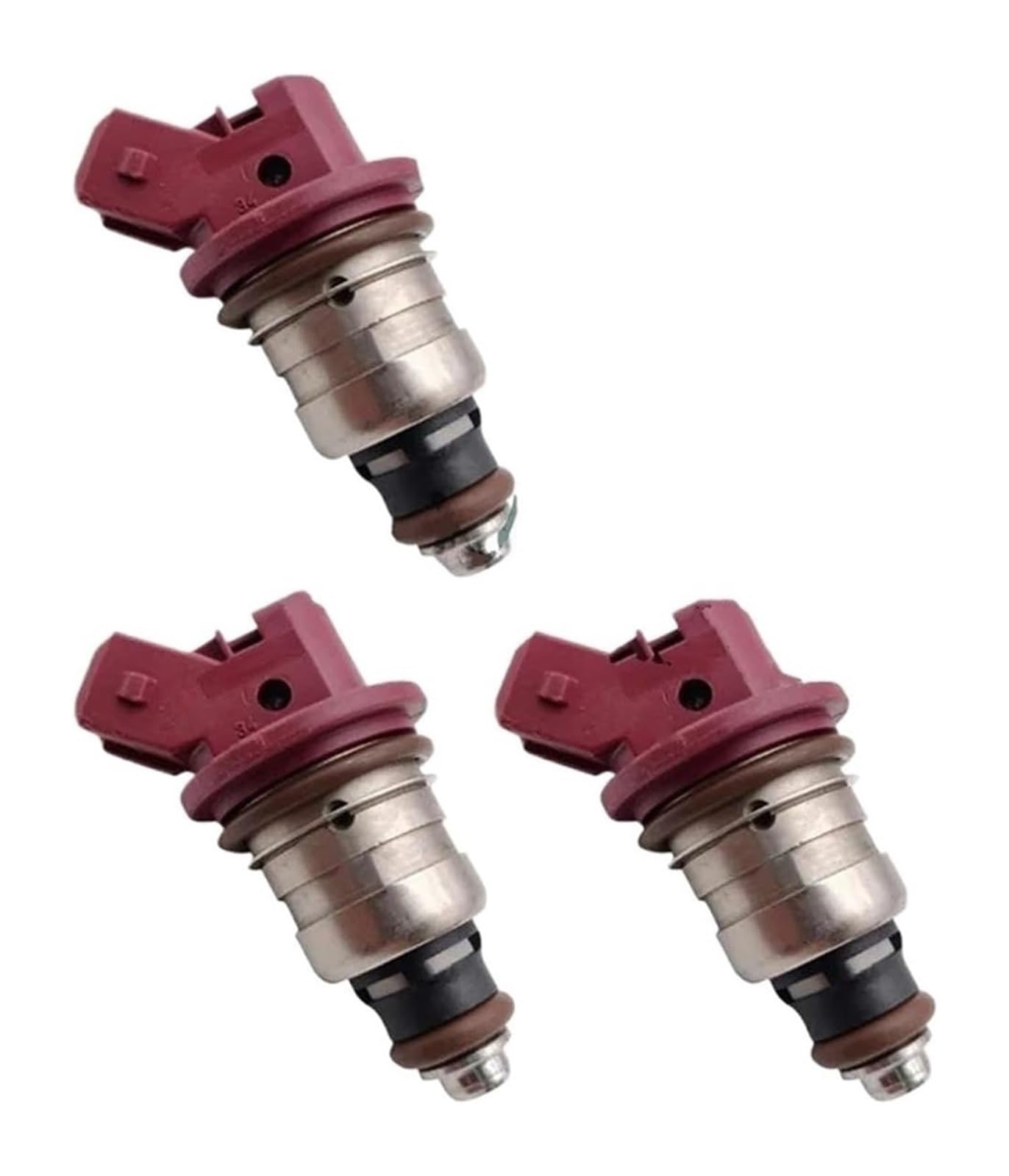 Qwqwfa One Color Petrol Fuel Injector For Mercury For Mariner 75-90-115-200-225 Fuel Rail Injector 804528 Outboard Flowed 75Hp-250Hp Engine Parts 3Pcs 37001