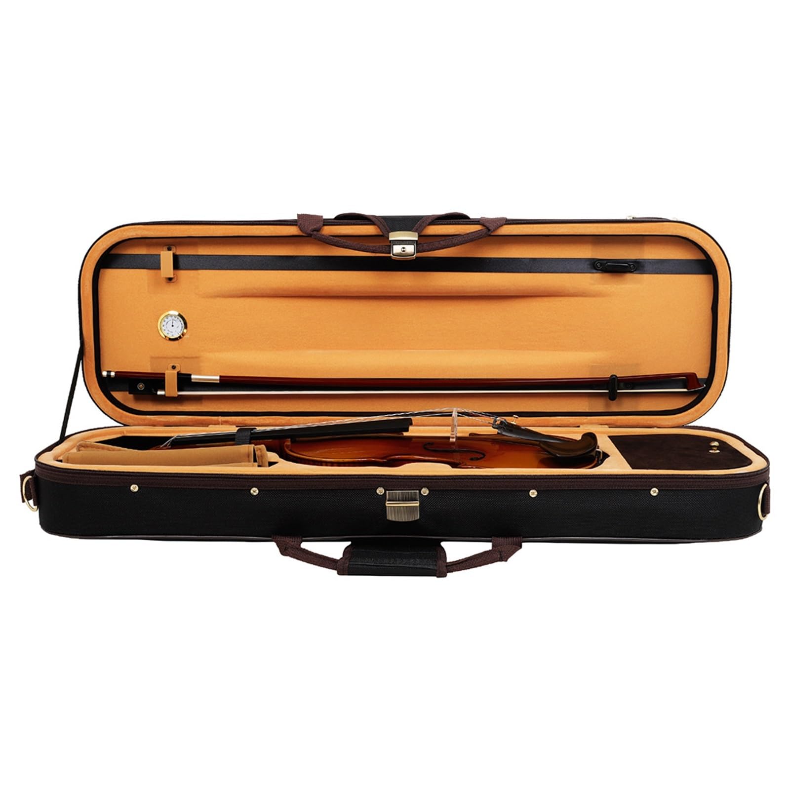 Violino Set Violino 4/4 Fatto A Mano Violino In Abete Rosso E Acero Con Motivo Tigrato Con Scatola Per Pianoforte Con Misurazione Dell'umidità