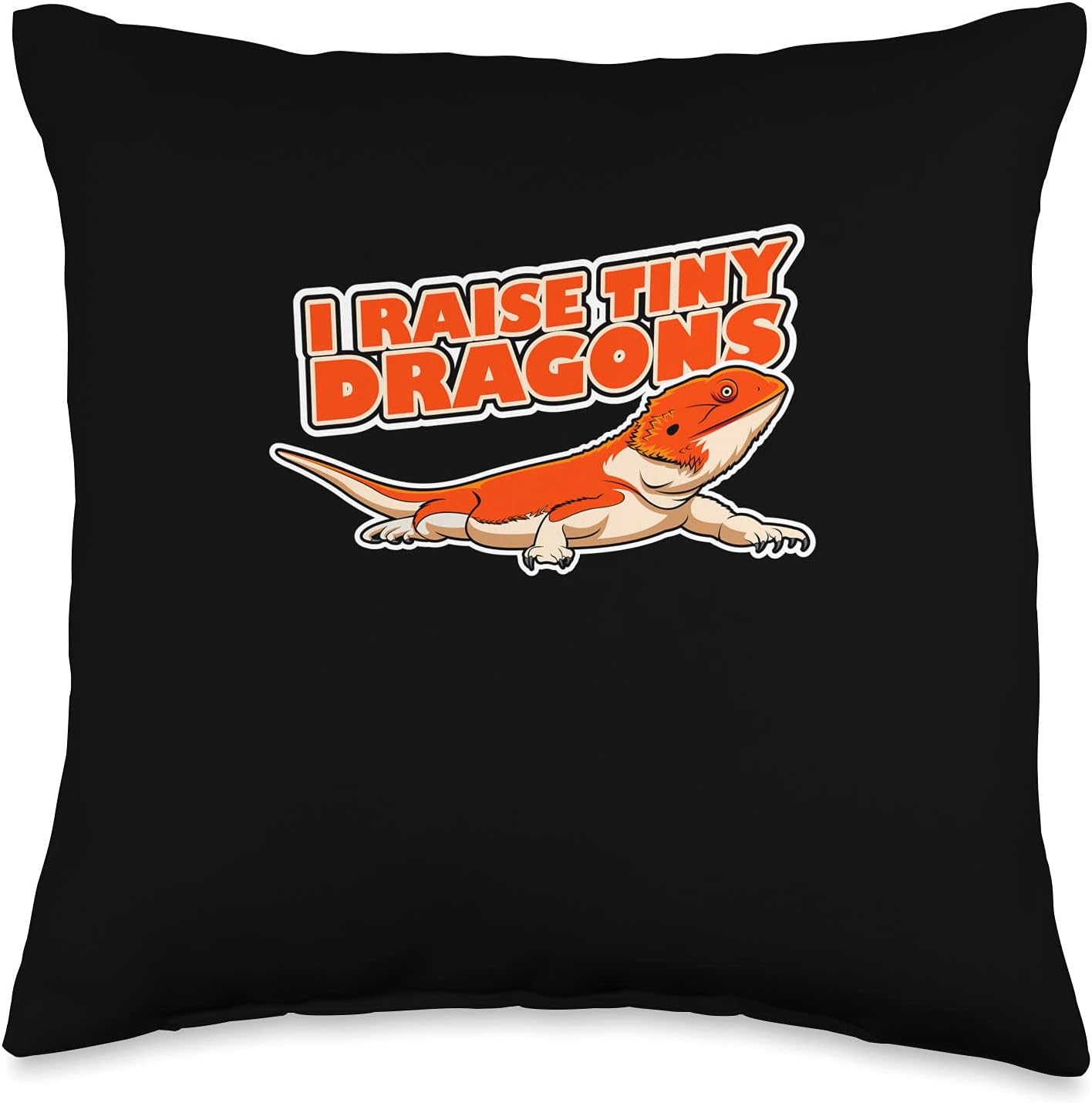 Funny Sayings Reptile Lizard Quotes Bearded Dragon Funny Saying Reptile Lizard Throw Pillow, 16x16, Multicolor