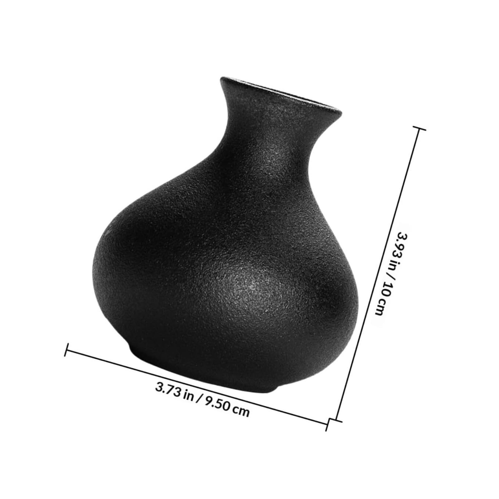Nowoczesna dekoracja wiejskiego domu, 2-częściowy zestaw matowych czarnych wazonów ceramicznych, ręcznie wykonane, glazurowane, hydroponiczne pojemniki na kwiaty, prezenty dla par