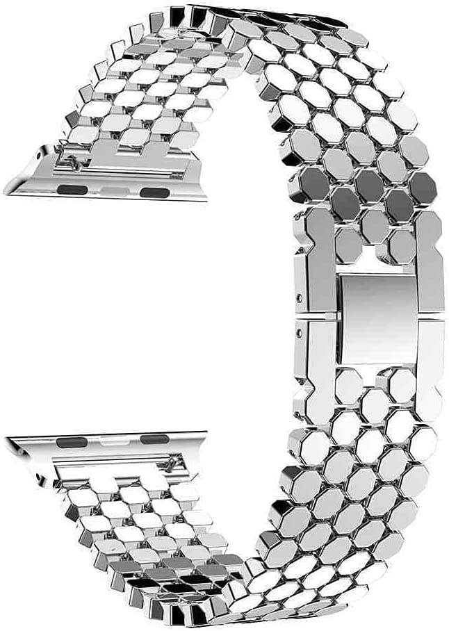 Bracelet de montre acier inoxydable anti-irritation solide pour homme et femme