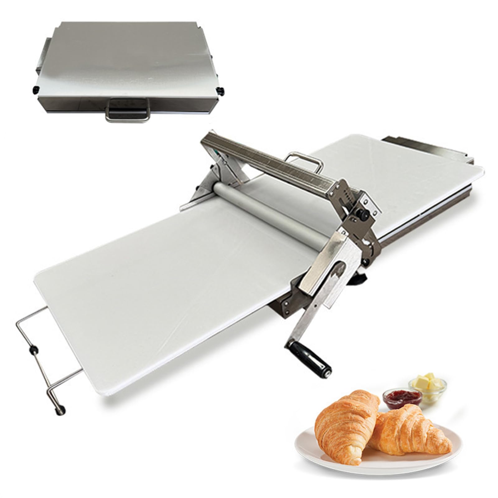 Máquina para doblar y enrollar masa de pan y pizza en casa