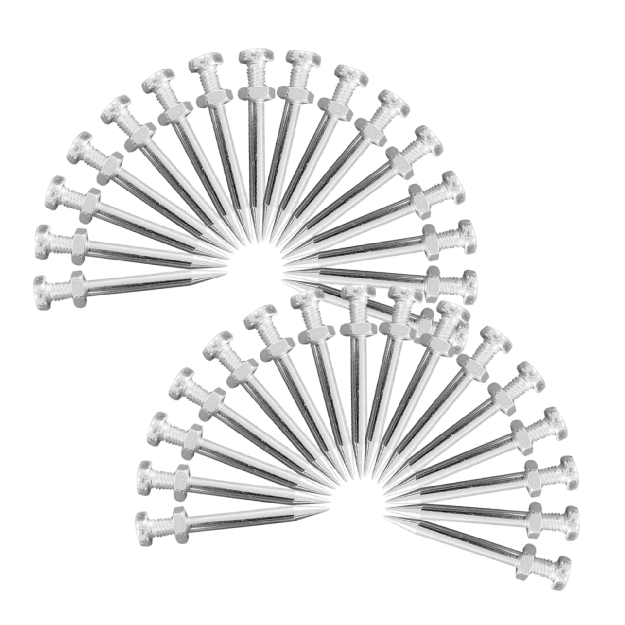 FUNOMOCYA 3sets -Resistant Metal Shoes Spikes Perfect for Lawn Aeration Soil Loosening 40pcs*3