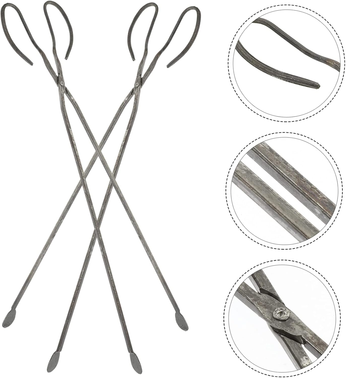 VICASKY 2pcs Tongs Trash Picking Clips for Camping Barbecue and Kitchen Use Handle Design for Handling and Easy Cleanup