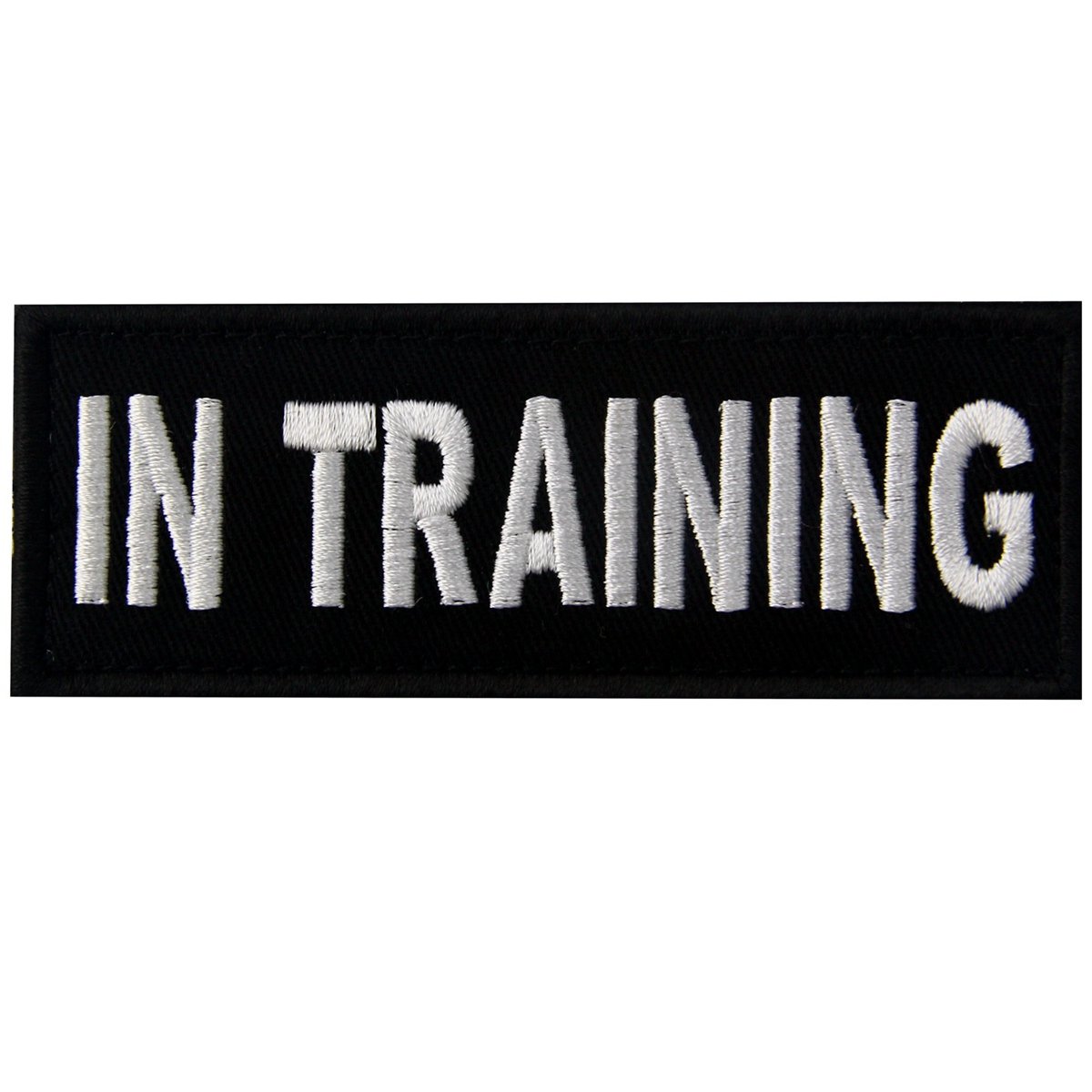 in Training Service Animal Vests/Harnesses Emblem Embroidered Fastener Hook & Loop Patch, 4 X 1.5 Inch