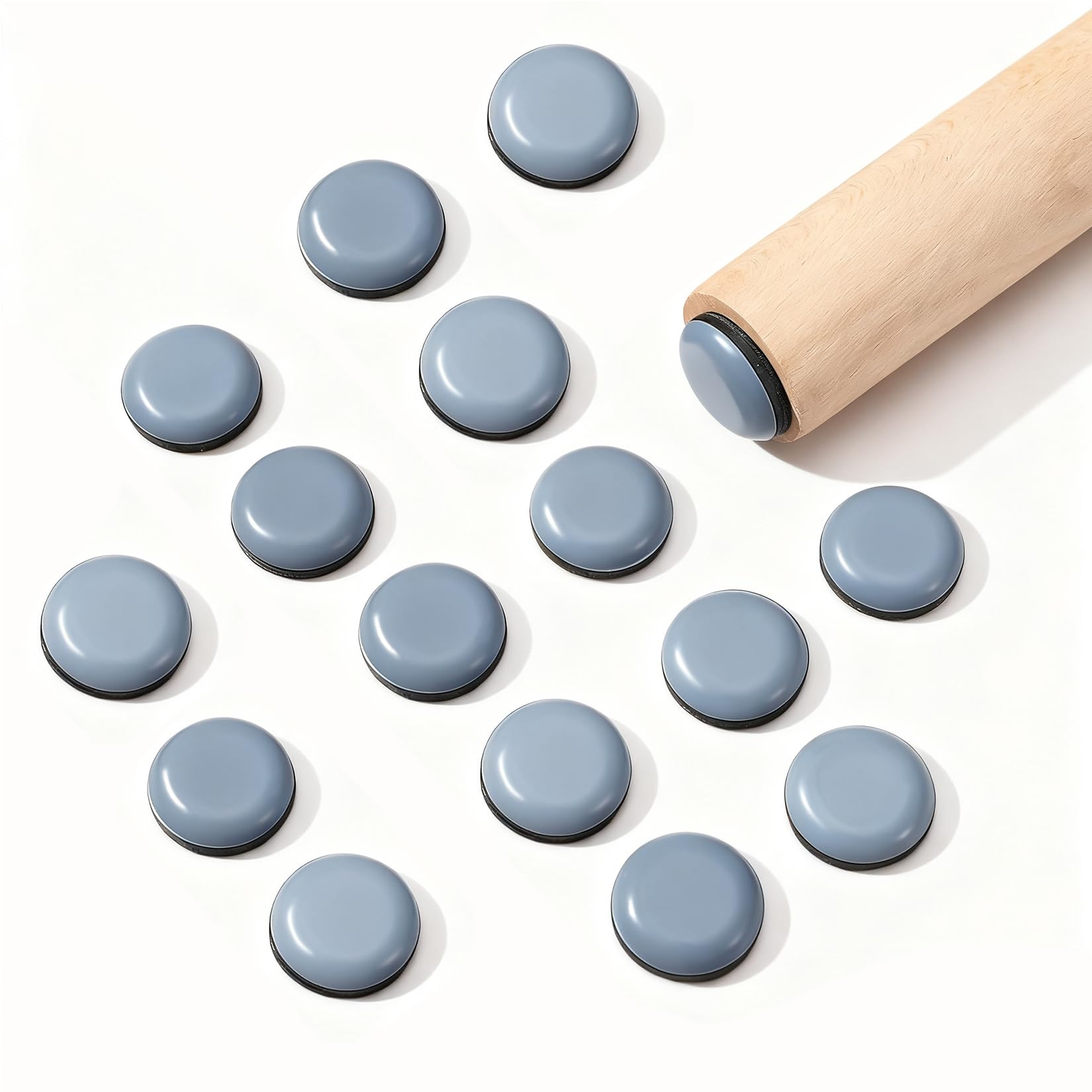 25 Pcs PTFE Teflon Furniture Sliders for Carpets, 20mm Self Adhesive Furniture Moving Pads, fFurniture Glides for Hardwood Floors and Carpets, Chairs, Tables, Appliances(Round)