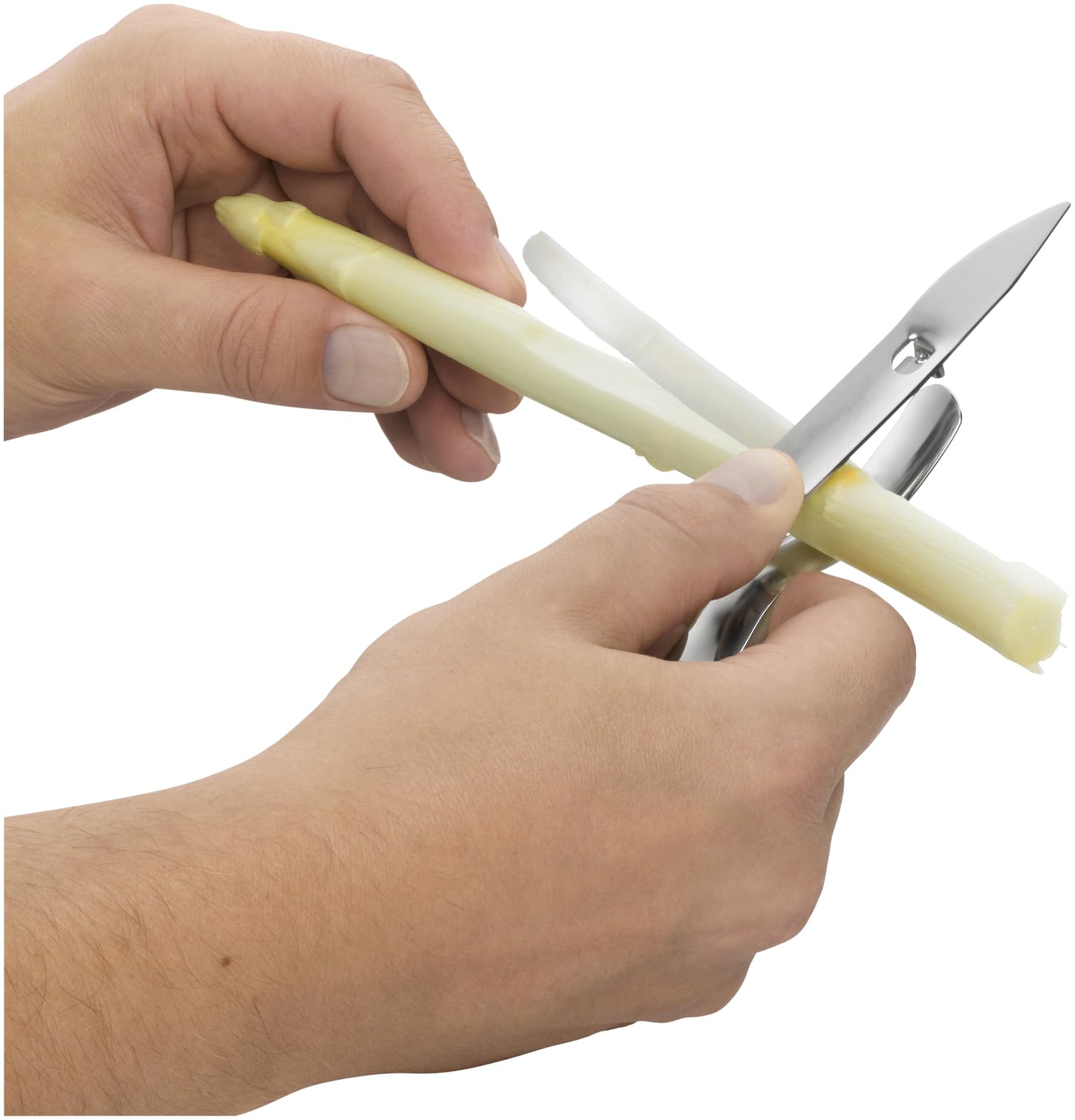 WMF Set Espárragos - Olla Alta 16 cm Con Cestillo y Pelador 17 cm, Acero Inoxidable Cromargan, Para Todo Tipo de Cocinas