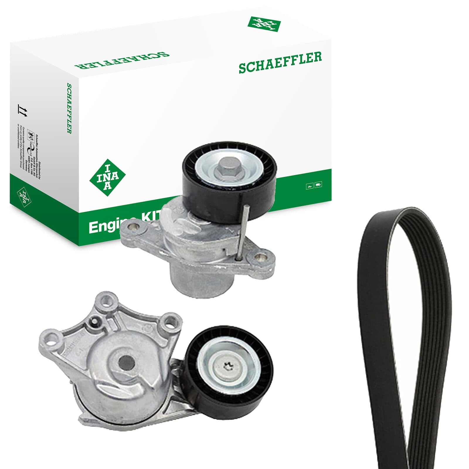 INA Jeu de courroies trapézoïdales à nervures 529 0323 10 1020mm Compatible avec PEUGEOT 208 I 3/5 portes CA, CC 2008 Break CU 208 II 3/5 portes UB, UP, UW, UJ, CITROËN C3 II SC