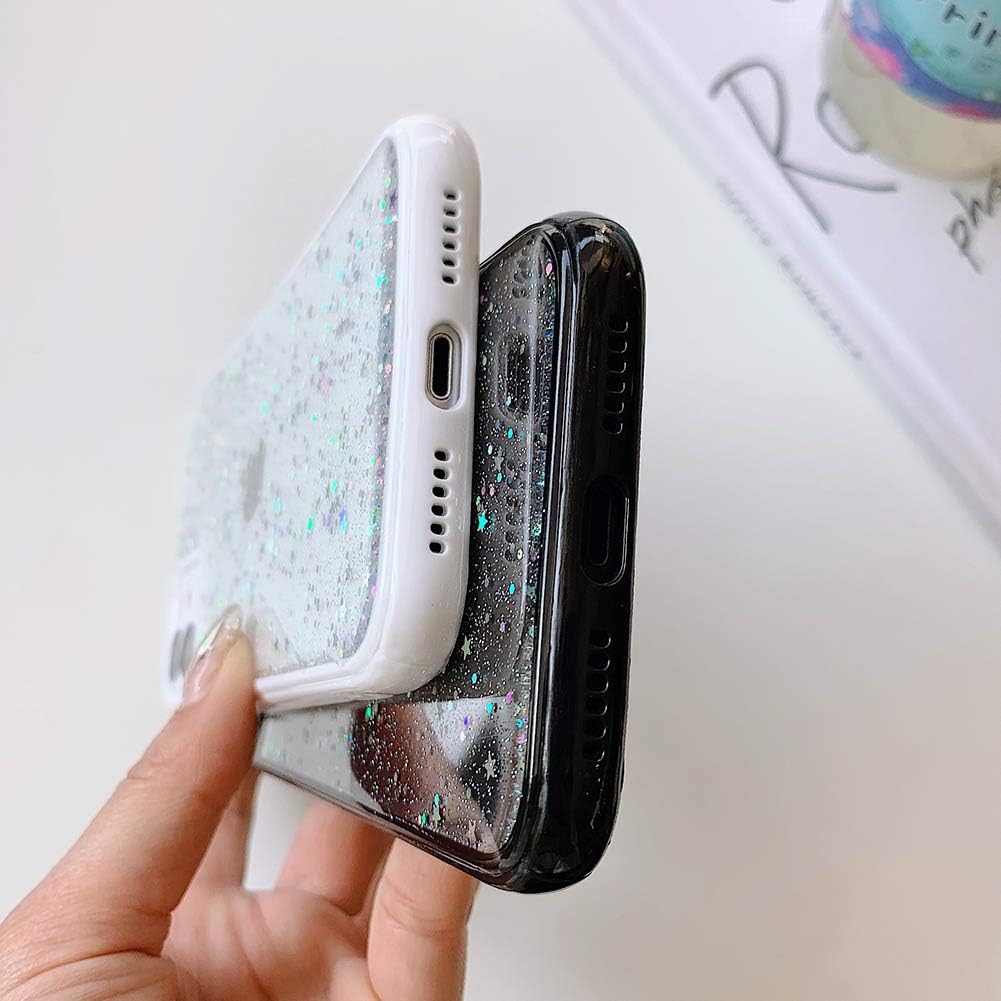 Buy Kerzzil Cute Slim Compatible With Iphone 11 Case Elegant Clear Sparkle Bling Glitter Stars Design For Women Girls Teens Soft Tpu Anti Scratch Protective Durable Cases Cover For Iphone 11 White Online