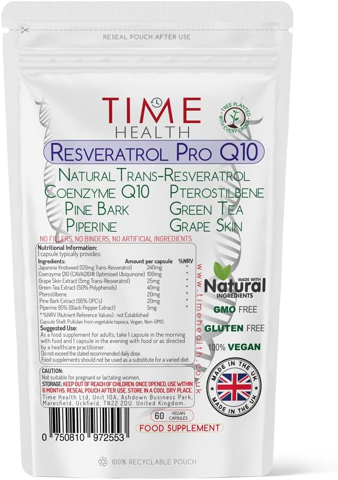 Resveratrol Pro Q10 TransResveratrol, Coenzyme Q10, Pterostilbene
