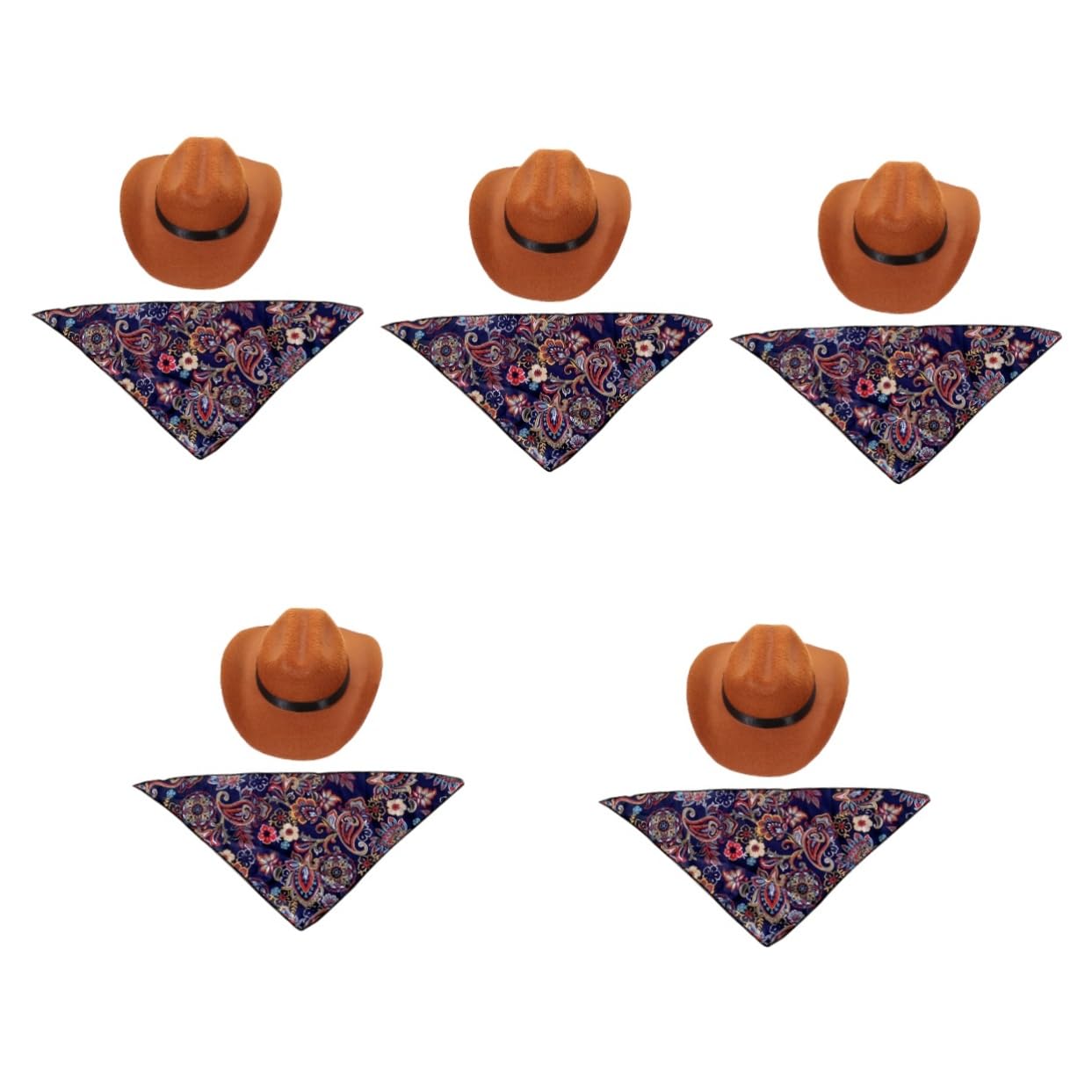 POPETPOP 5pièces Chapeau pour Animaux avec Bandana Accessoire Vintage pour Chiens Et Chats Costume Festif pour Photos Et Événements