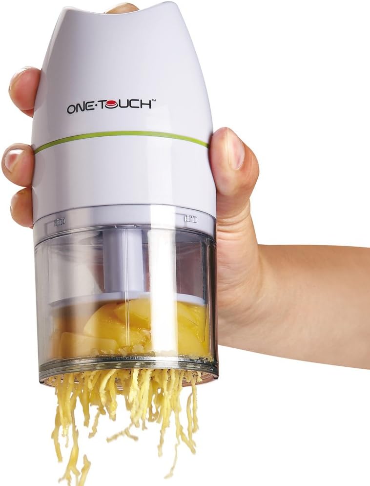 One Touch Hands-Free Automatic Cheese Grater White