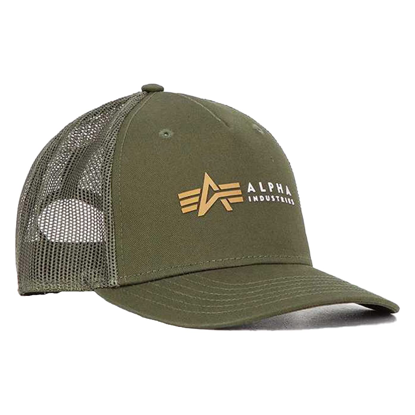 Alpha Industries Vert Trucker Cap Alpha Label