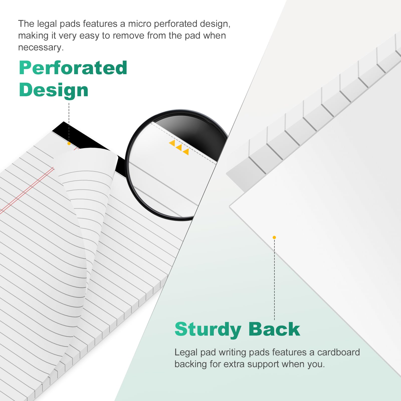 DANRONG Legal Pads 5 X 8, Note Pads College Ruled, Small - View #3