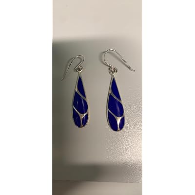 Orecchini in Arg. 925/1000 mod. Rosone con pietra lapislazzulo | Gioielleria Montaldi