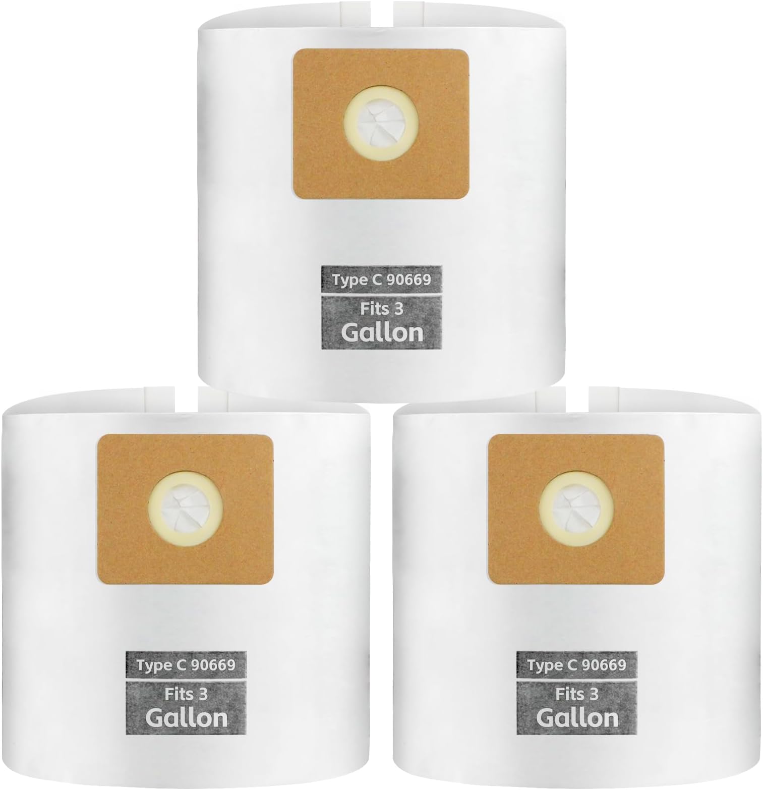 5 Pack Shop Vac 3 Gallon Bags 90669 All Around Collection Type C