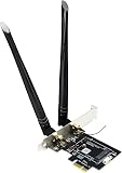 GLOTRENDS WA01 M.2 E Key to PCIe X1 WiFi Bluetooth Adapter for M.2 WiFi 4/5/6/6e/7/Coral TPU Module, with 6-dBi SMA Antenna Kits - 1