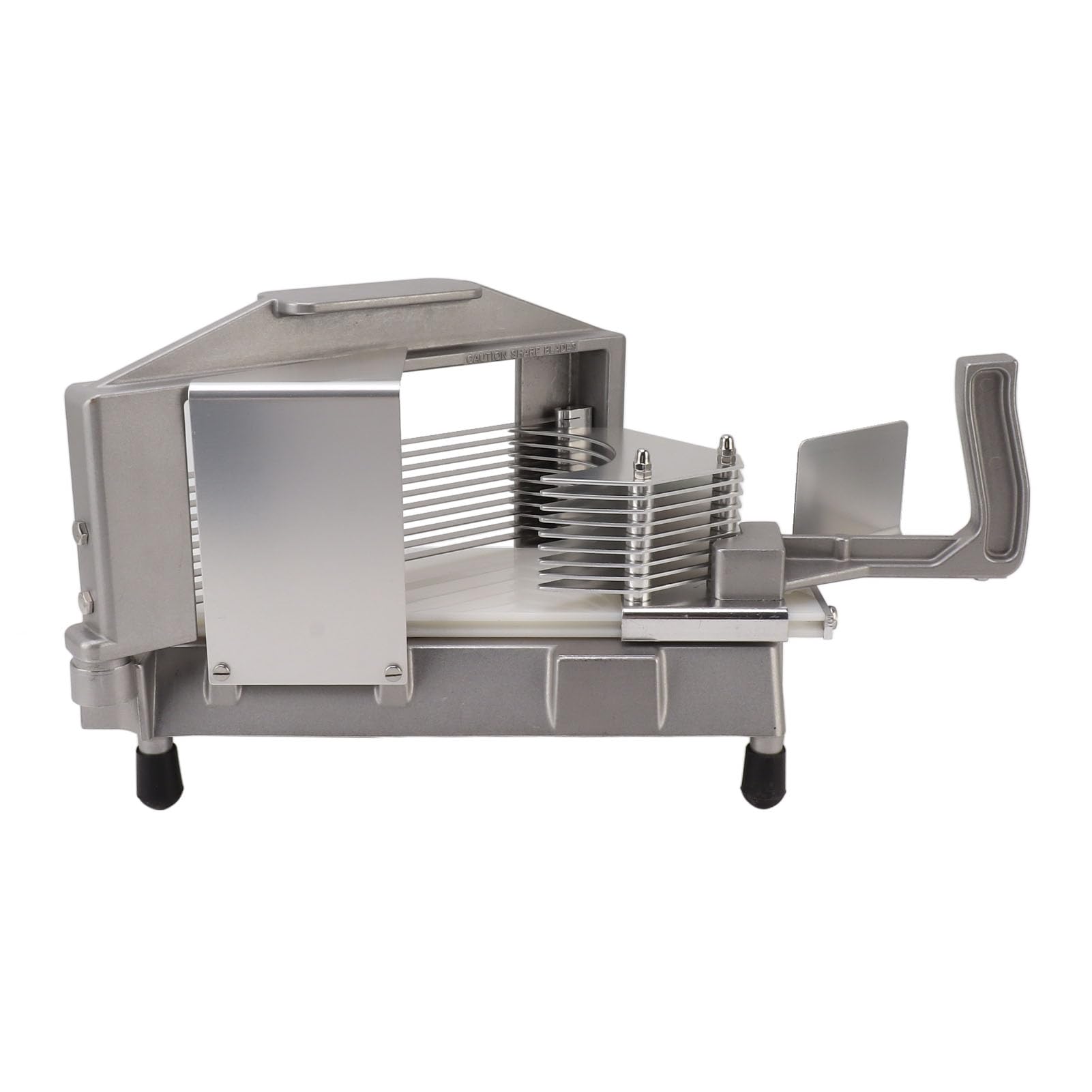 Aramox Kommerzielle Tomatenschneidemaschine, Tomatenschneider aus Aluminiumlegierung mit Edelstahlklingen, 37 X 23 X 19 Cm, Leicht zu Drückender Griff für die Küche zu Hause Im Restaurant (6.5MM)