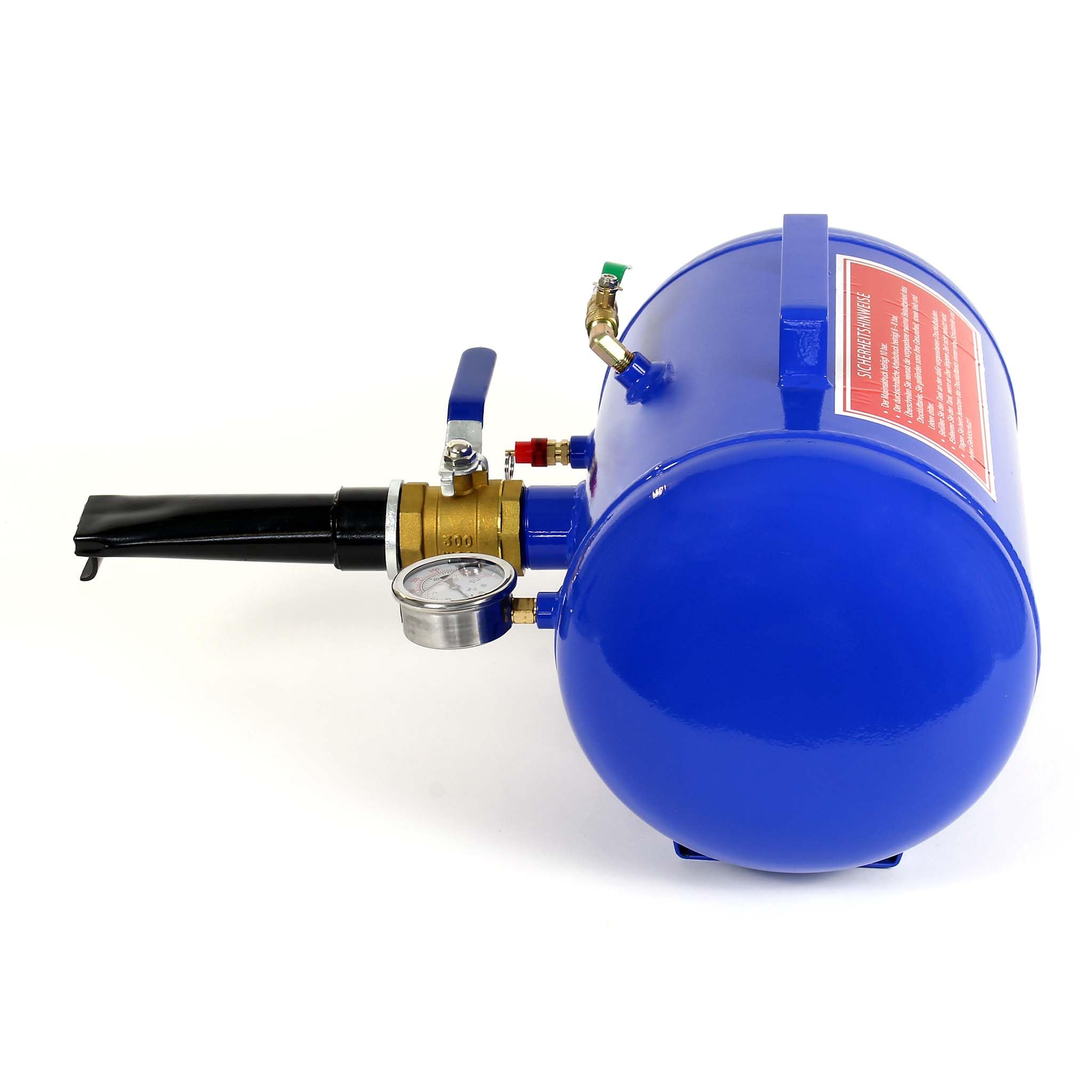 WilTec Cañón de Aire para inflado de neumáticos 19l Aire comprimido inflador Booster MAX. 10bar