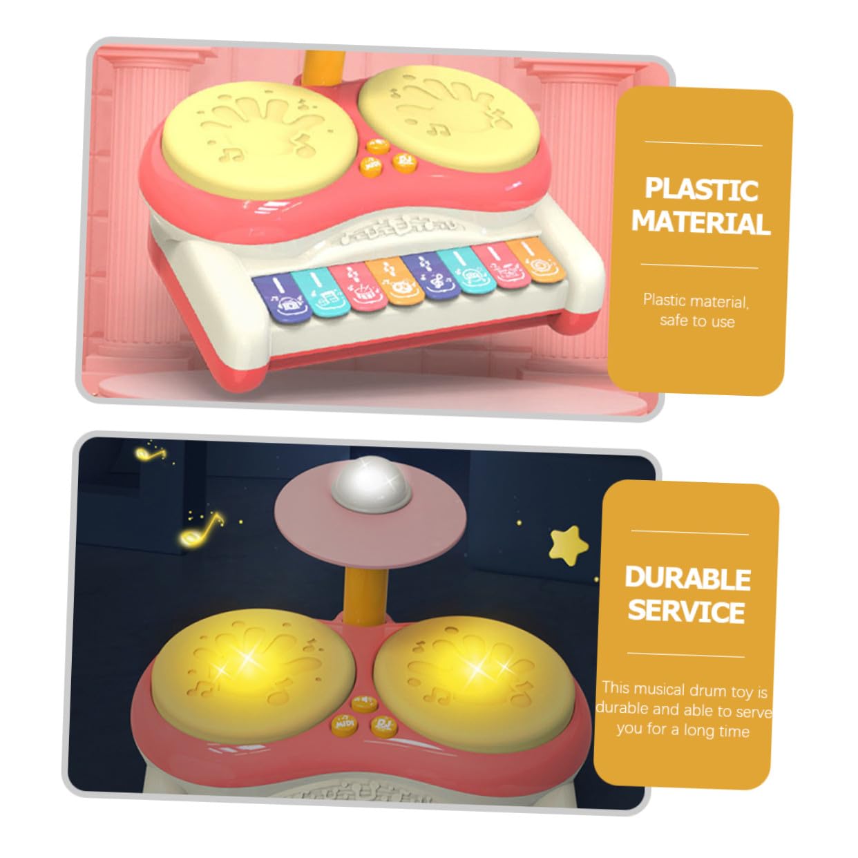 Juguete Musical de Percusión Rosa de Plástico para Niños