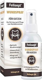Felisept Wundspray für Katzen 75ml - Wundspray Katze zur Reinigung von Wunden, Haut und Scheimhäuten - Wundpflege Katze - Einfach in der Anwendung und schmerzfrei für die Katze product image