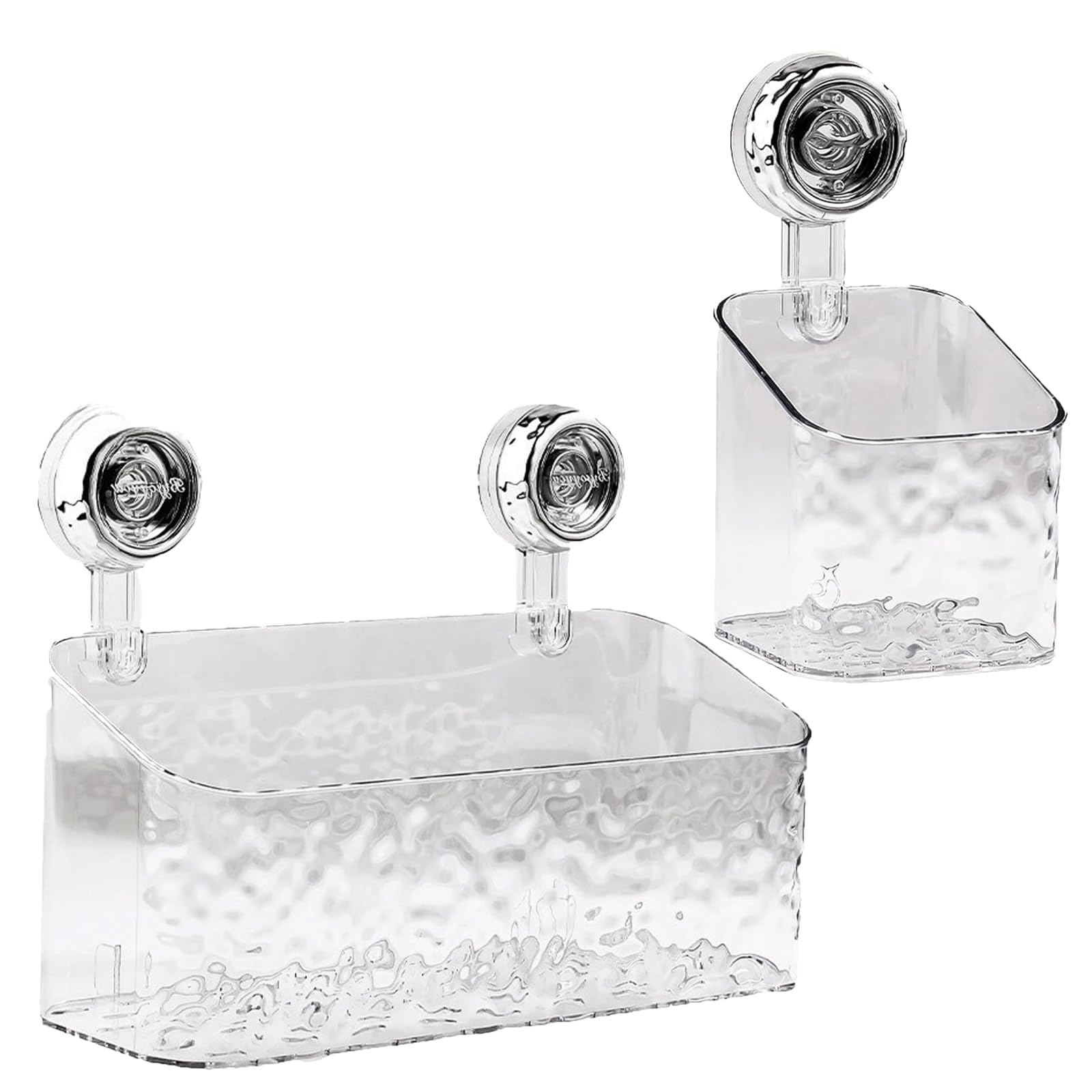 ZCNANDG Nest Grip Shelf for Bathroom, Shower Caddy Suction Cup Storage Rack, No Drill Bathroom Suction Storage Box, Removable Basket DIY Suction Cup