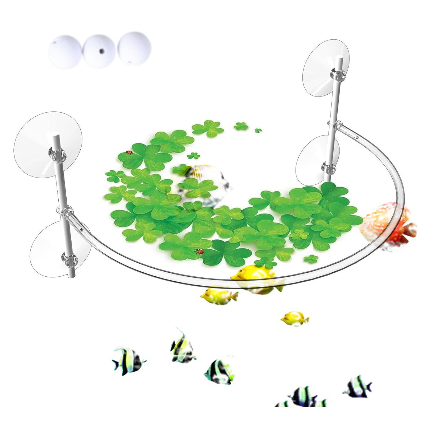 Generisch Clôture de plantes flottante pour aquarium, corral, protège les plantes flottantes, anneau d'alimentation pour aquarium, accessoires d'aquarium pour séparer les plantes flottantes
