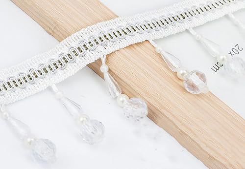 Miniatura 5 de Yalulu Colgante de cuentas de cristal de 4 yardas, borla, bola colgante de cuentas con flecos, adornos para cortina, sofá, costura, decoración de