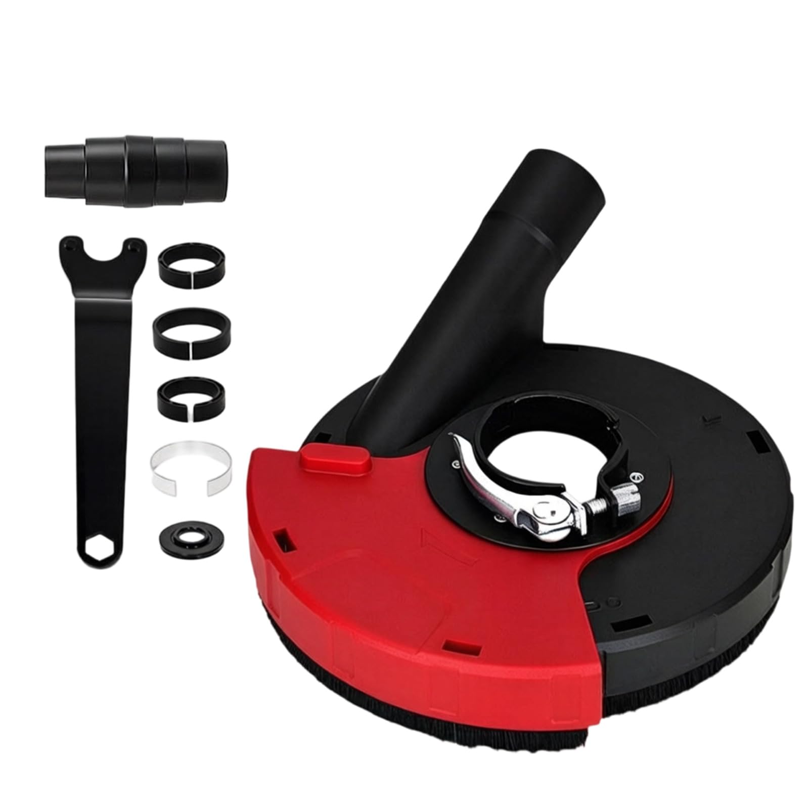 Kaeltsyn A Nylon Steel Grinder Cleanup Shroud Set With Quick Clamp Buckle, Side Cover Ccess Nd Workshop Debris Control Use Grinder Debris Shroud Grinding Cleanup Quick Clamp Buckle Cover Rotatable Side Control