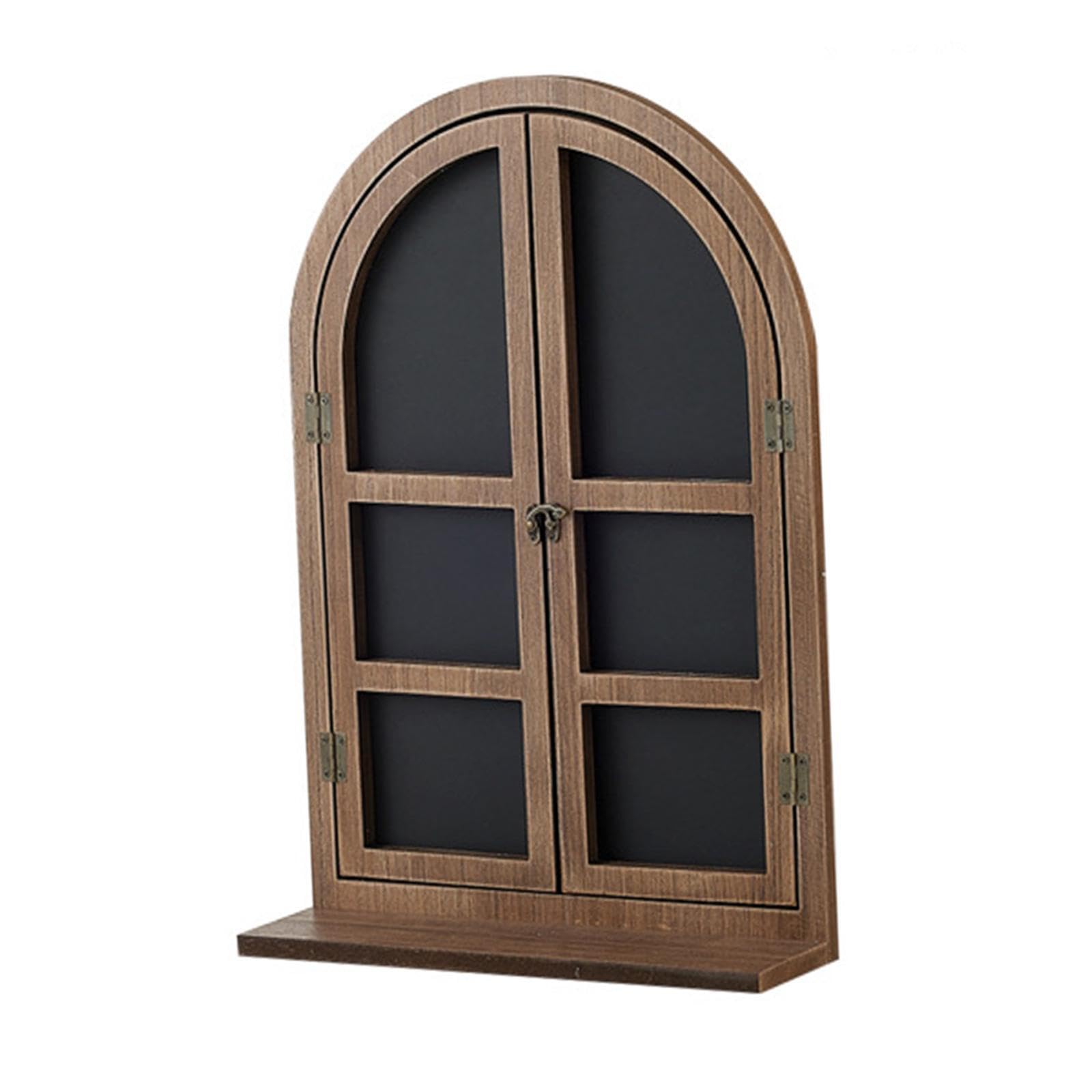 Bacheca vintage in legno da parete con messaggi che mostra messaggi in bar, cucine e bagni. Il modello di finestra Fakle vintage stile country americano è realizzato legno.