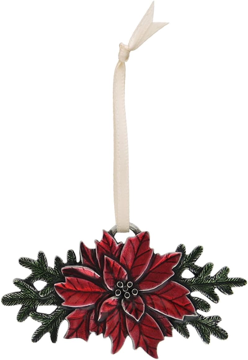 Danforth Poinsettia Pewter Ornament