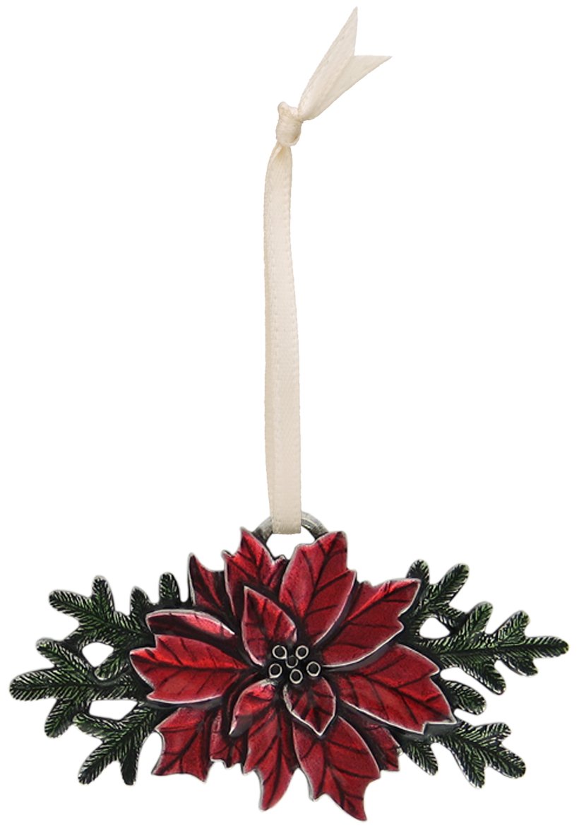 Danforth Poinsettia Pewter Ornament
