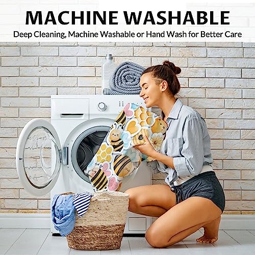 Bee Blanket Gifts, 30"x40" Cute Bee Print Throw for Women Girls, Soft Cozy Warm Flannel for Sofa Bed