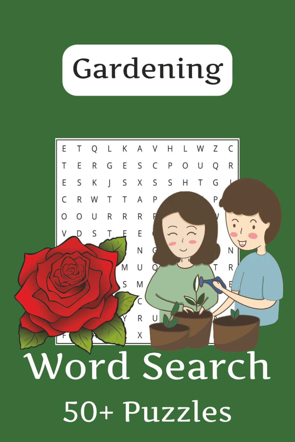 Gardening Word Search Puzzle Book: Word Searches with Easy to Read Print about Gardening, Vegetables, Plants of the World and More | 6x9 inches, 110 ... Gift for Vacations, Holidays, and Free Times